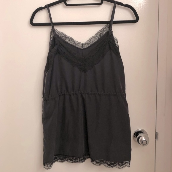 Zara Black Tank Top Camisole with Lace Detail - Picture 4 of 6
